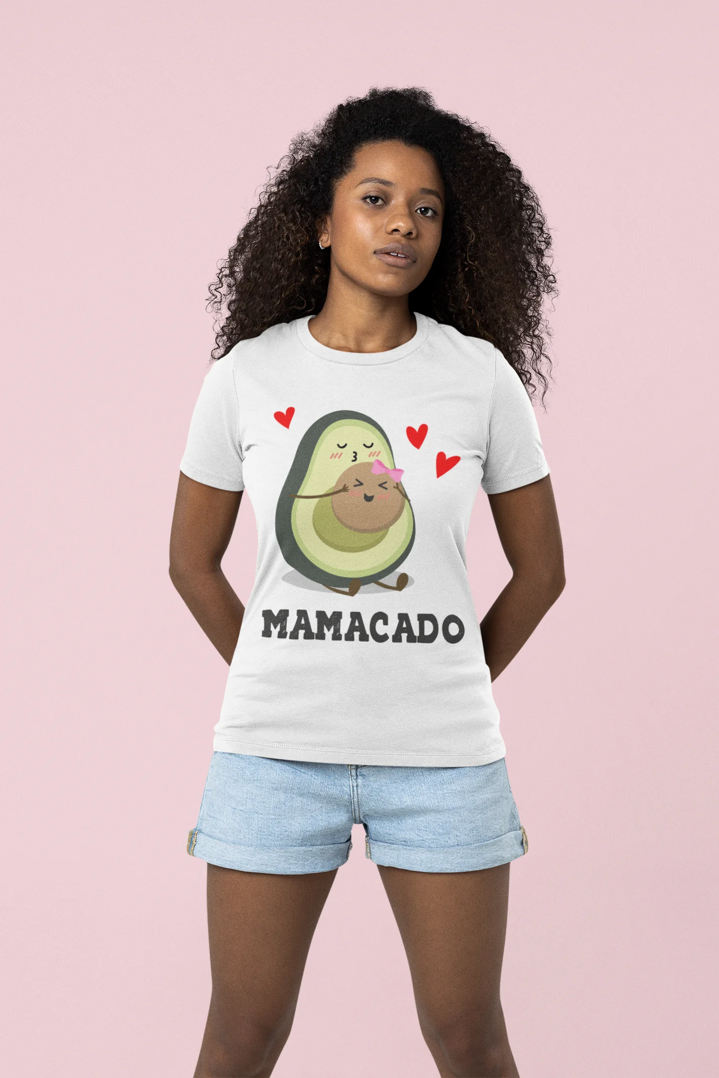 Tshirt Gravidanza Mamacado Bacio Avocado divertente carino – Idea Regalo divertente - immagine 3