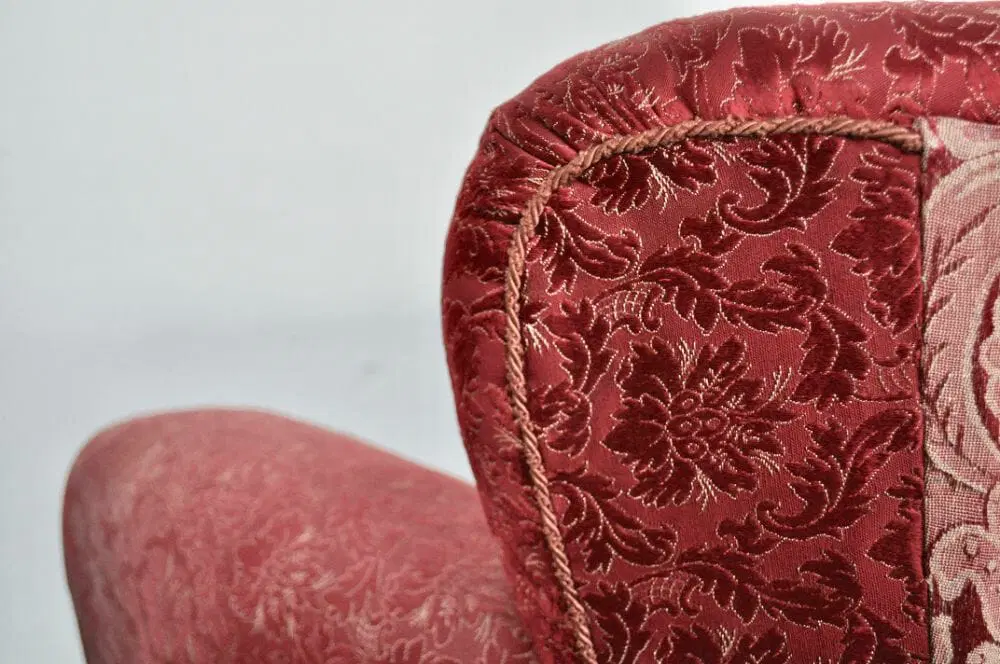 Mid-Century Italian Red and Gold 3-Seater Sofa di Paolo Buffa, anni 1950 - immagine 5