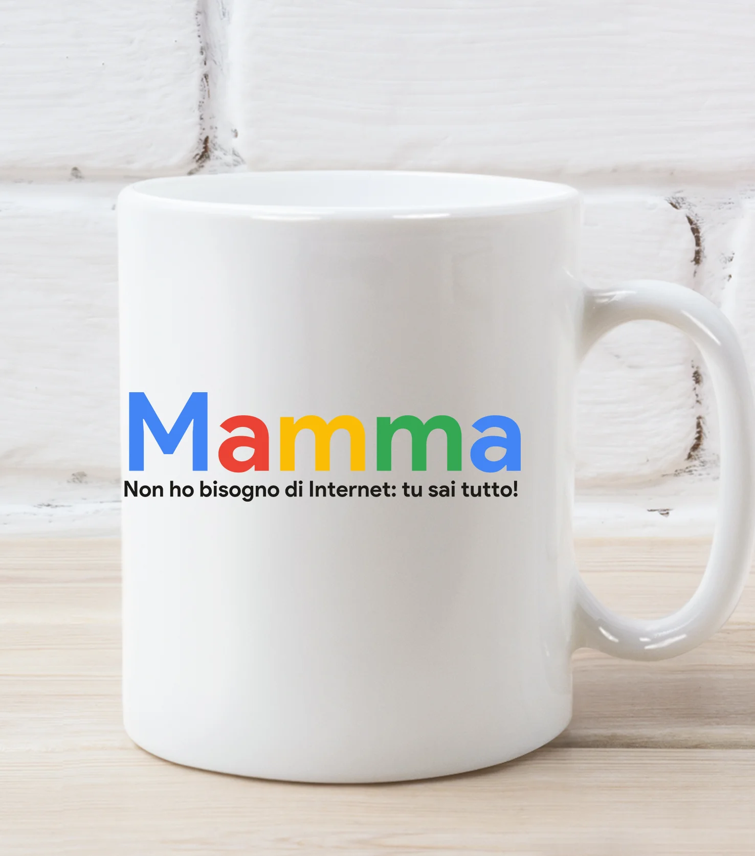 Tazza Mamma Non ho bisogno di internet, tu sai tutto! Regalo Mamma Festa della Mamma Mug in Ceramica - immagine 4