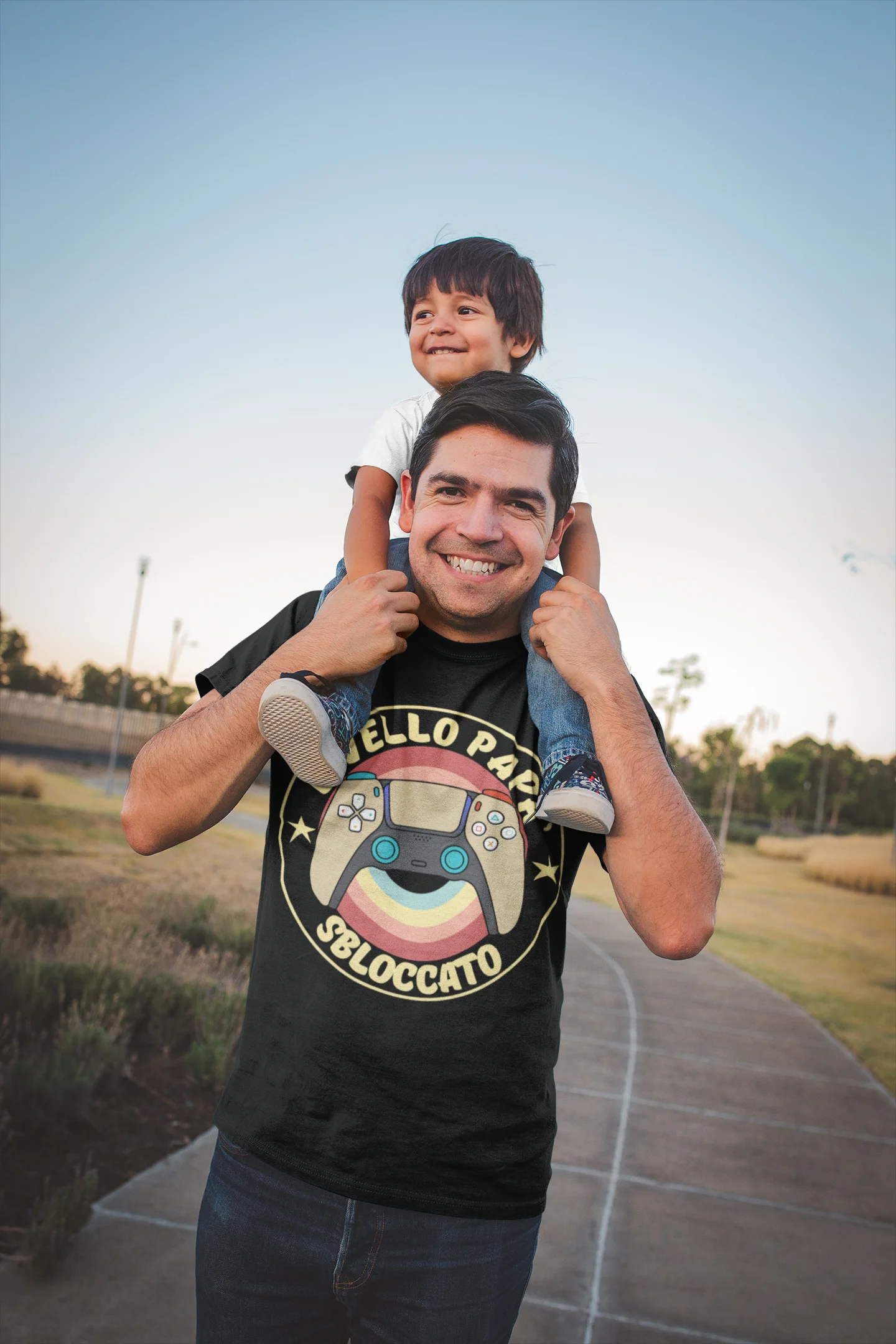 Maglietta Papà T-Shirt Festa del Papà Livello Papà Sbloccato Gamer regalo papà - immagine 4