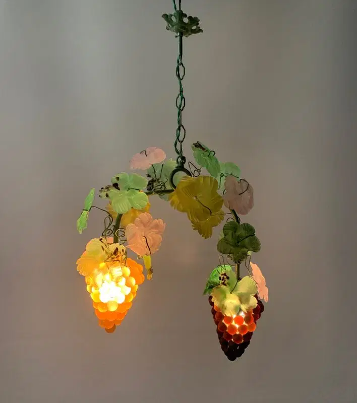 Lampadario di Murano a grappoli – uva – ditta Cesare Toso italy - immagine 3