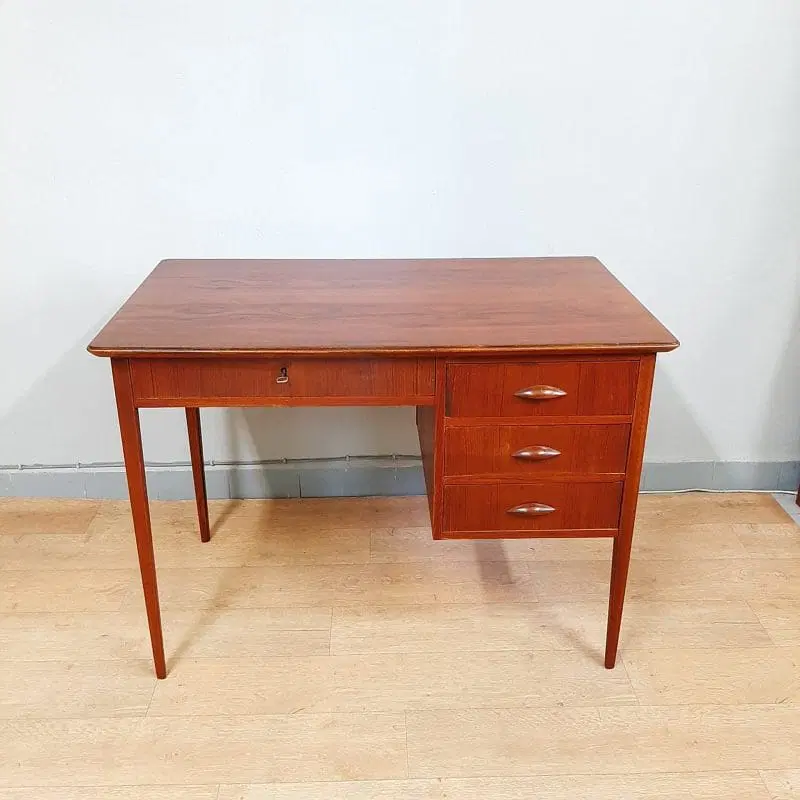 Piccolo scrittoio scrivania in teak , design nordico , originale degli anni ’60 - immagine 7