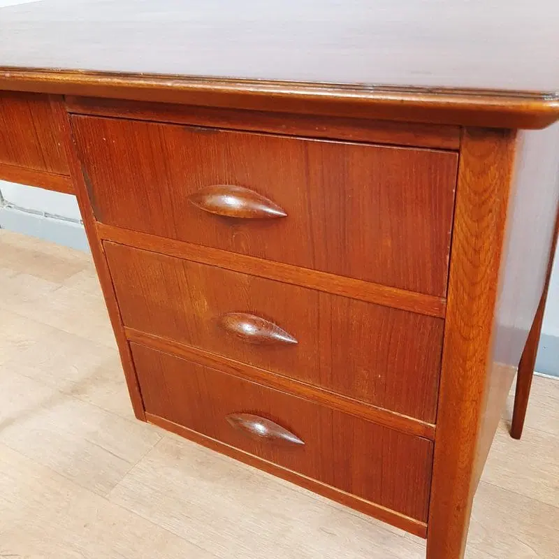 Piccolo scrittoio scrivania in teak , design nordico , originale degli anni ’60 - immagine 8