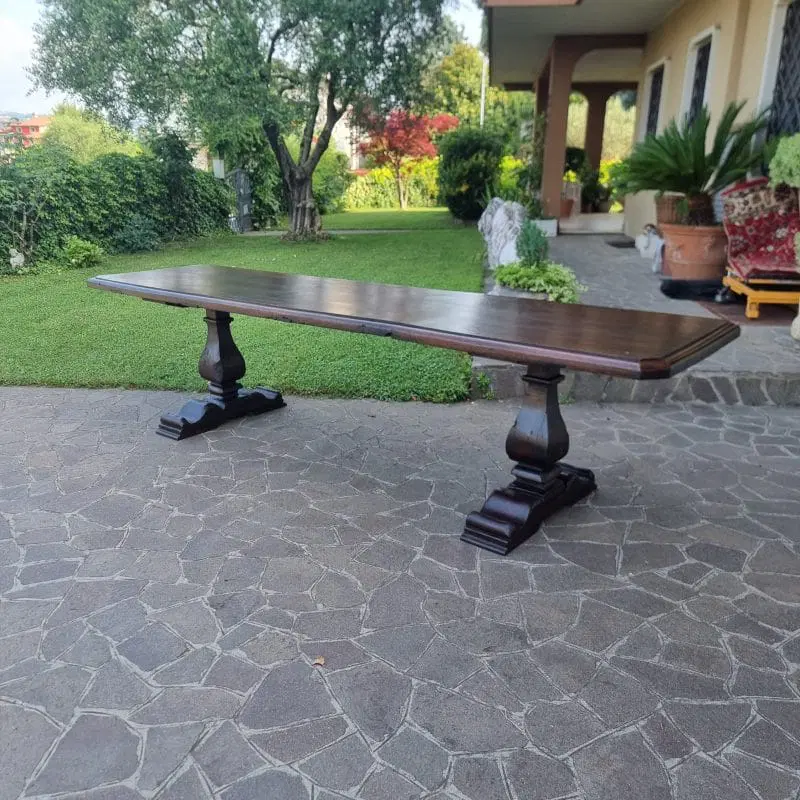 Tavolo fratino in noce del 600 Veneto da monastero - immagine 2