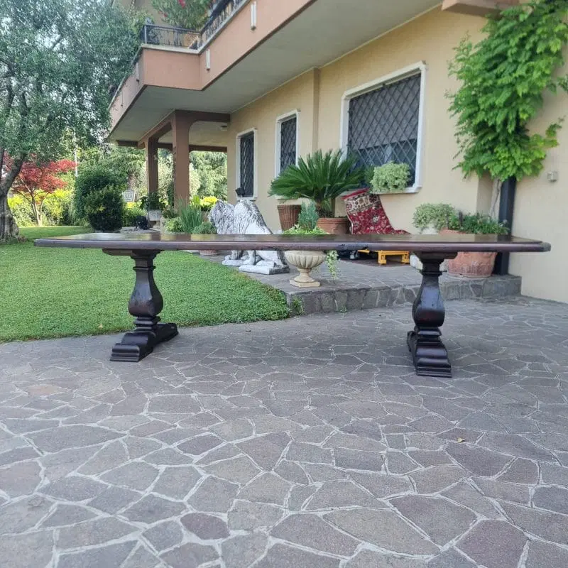 Tavolo fratino in noce del 600 Veneto da monastero - immagine 3