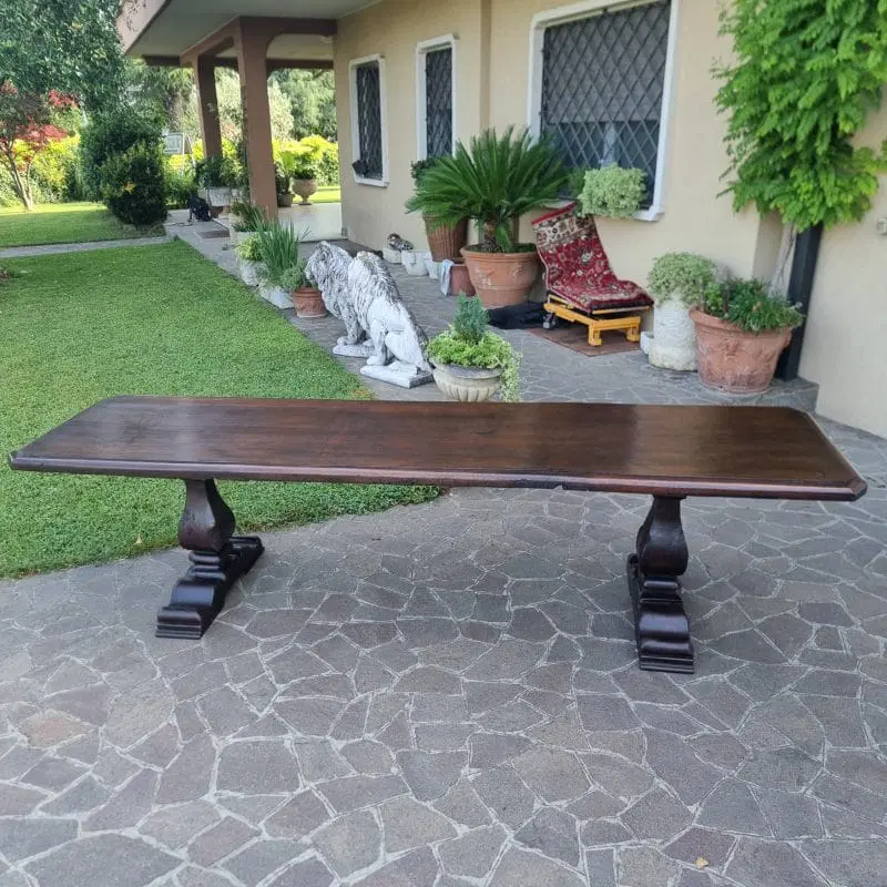 Tavolo fratino in noce del 600 Veneto da monastero