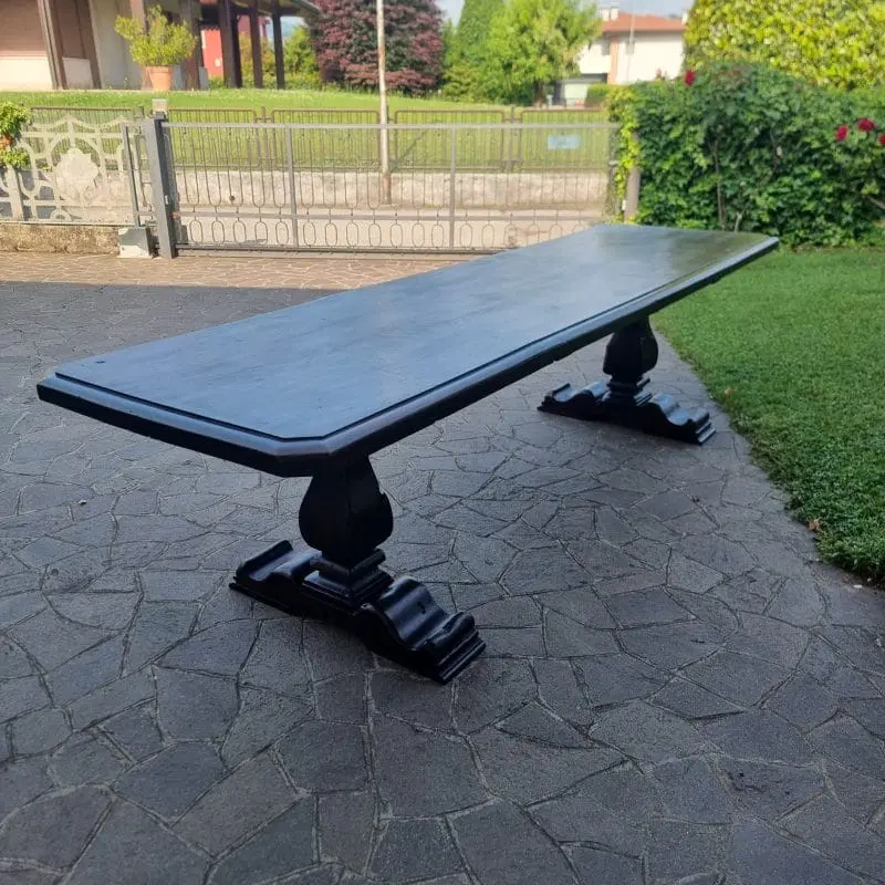 Tavolo fratino in noce del 600 Veneto da monastero - immagine 8