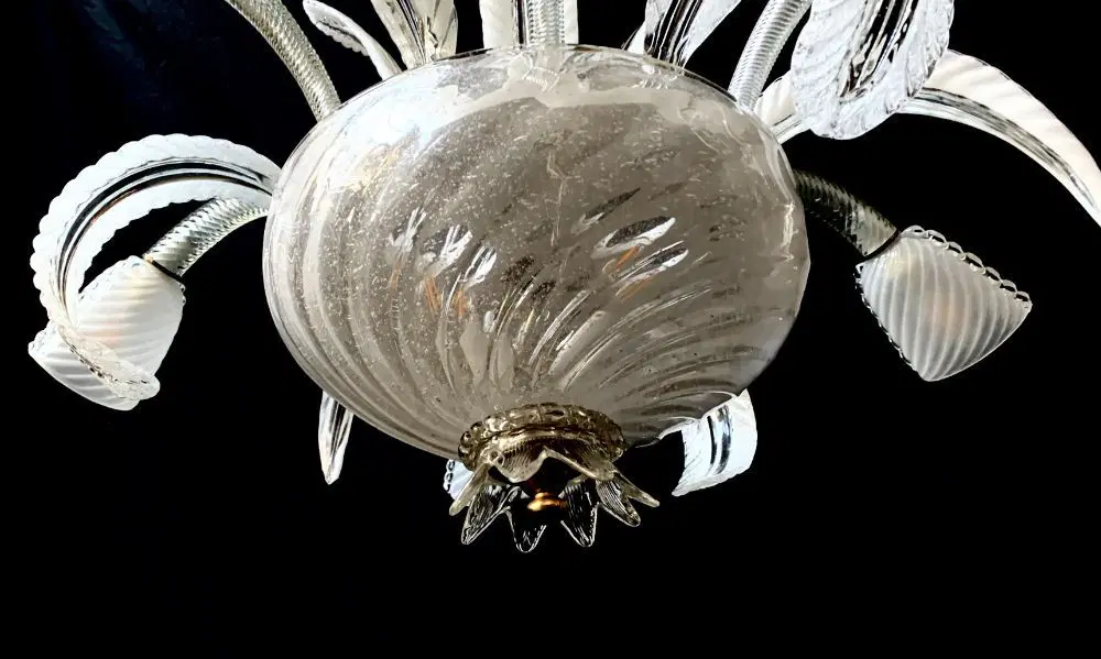 Lampadario attribuito a Venini made in italy - immagine 5