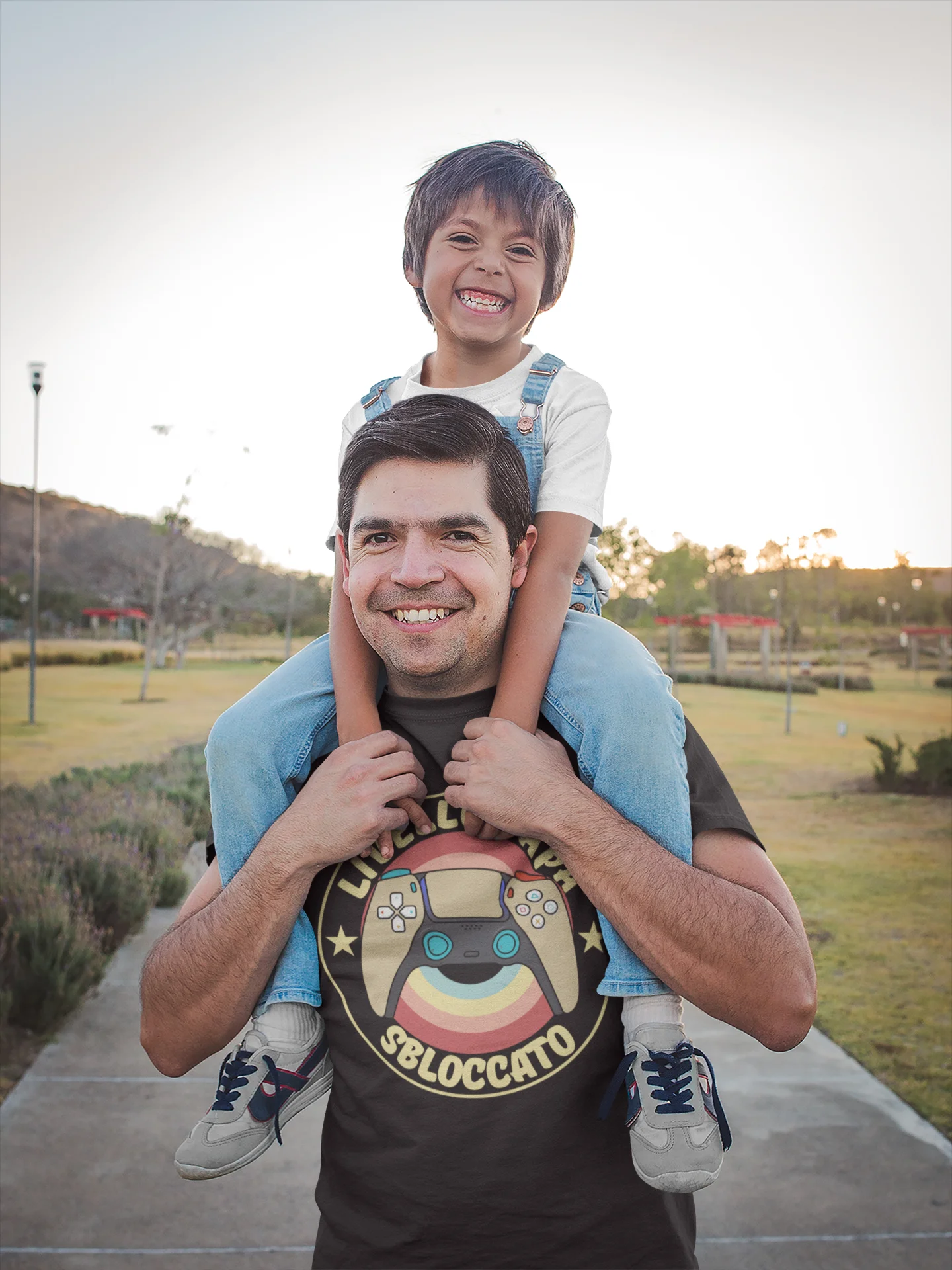 Maglietta Papà T-Shirt Festa del Papà Livello Papà Sbloccato Gamer regalo papà - immagine 5