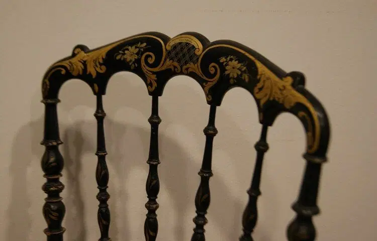 Gruppo di 4 sedie Chiavarine francesi del 1800 - immagine 3