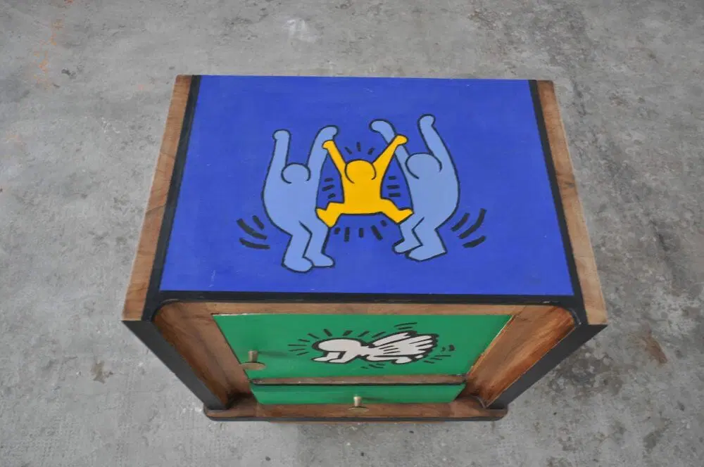 Cassettiere italiane in noce, anni 1980, Set di 2 - immagine 5