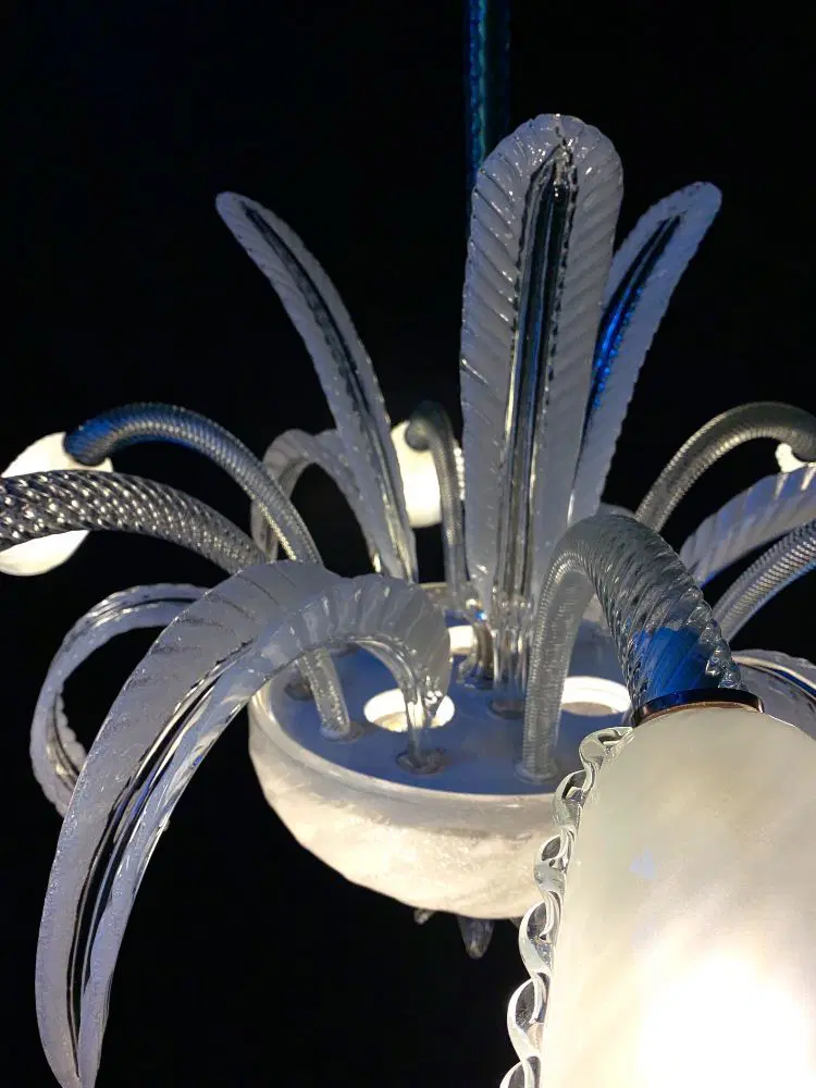 Lampadario attribuito a Venini made in italy - immagine 9