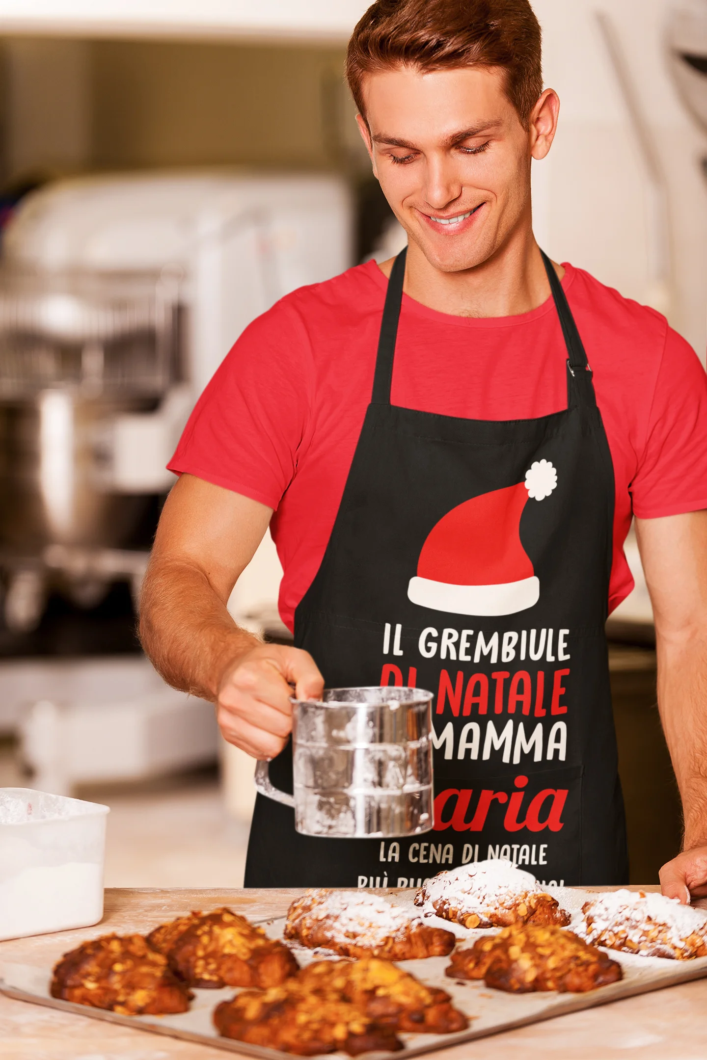 Grembiule da Cucina PERSONALIZZABILE Natale Natalizio divertente La cena di Natale più buona che ci sia Idea Regalo - immagine 6