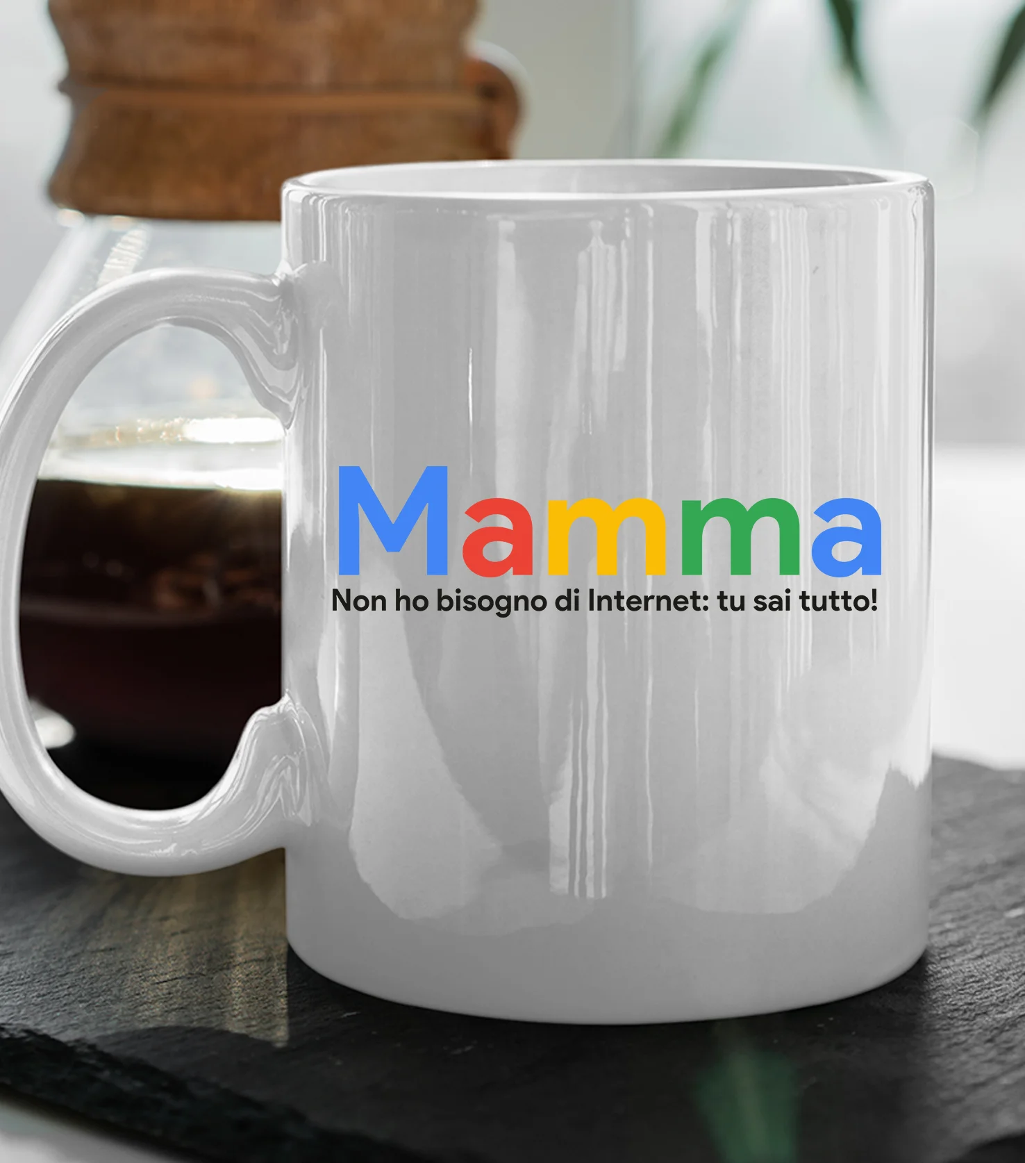 Tazza Mamma Non ho bisogno di internet, tu sai tutto! Regalo Mamma Festa della Mamma Mug in Ceramica - immagine 6