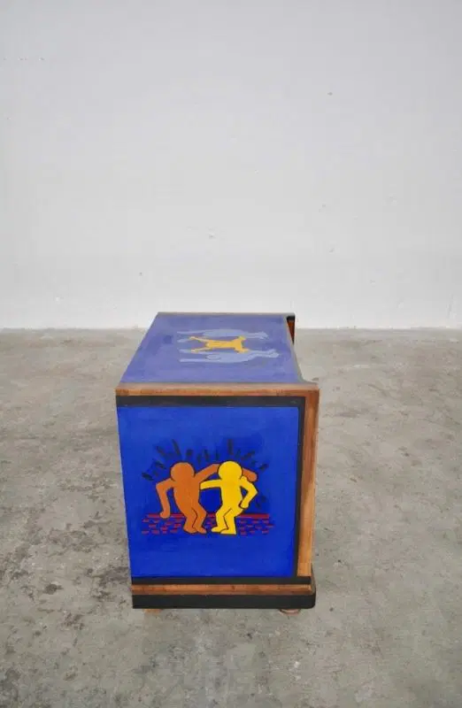 Cassettiere italiane in noce, anni 1980, Set di 2 - immagine 3