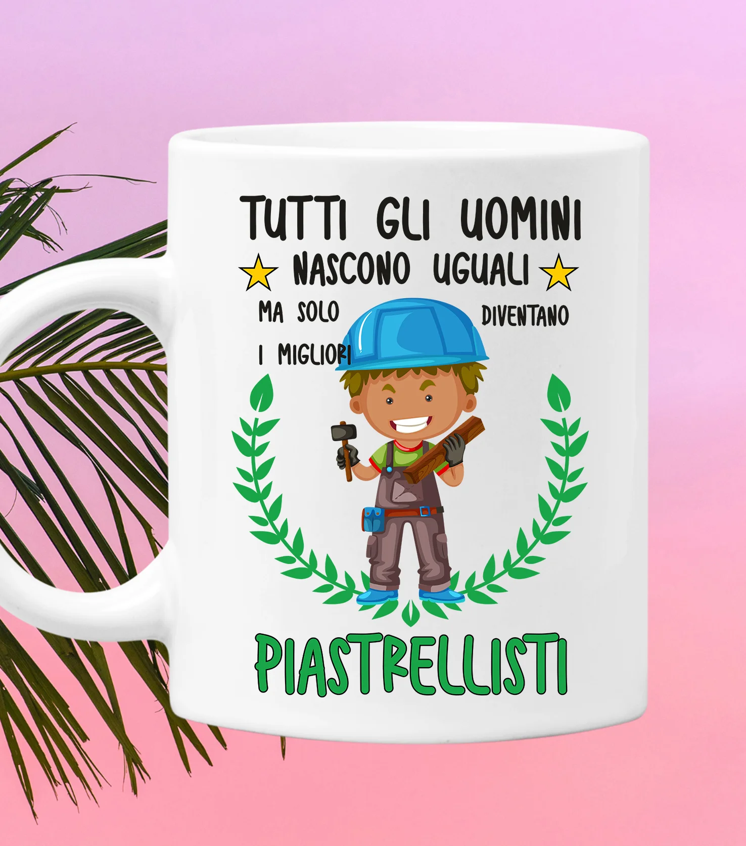 Tazza Piastrellista divertente Mestieri Tutti gli uomini nascono uguali, ma solo i migliori diventano piastrellisti tazza mug divertente mestieri - immagine 2