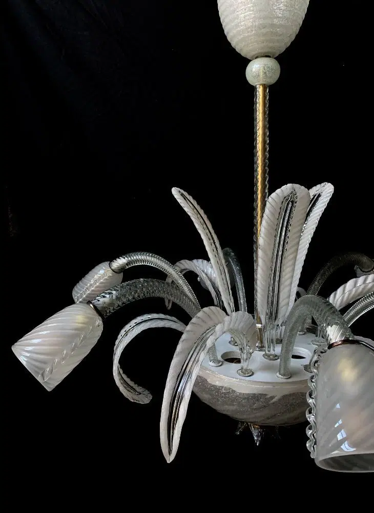 Lampadario attribuito a Venini made in italy - immagine 4