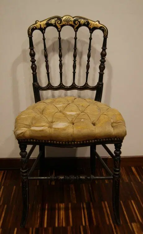 Gruppo di 4 sedie Chiavarine francesi del 1800 - immagine 4