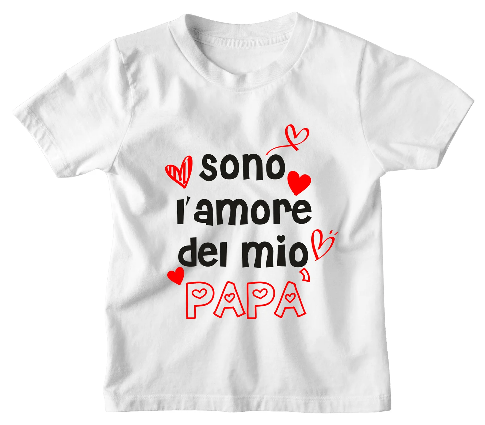 Maglietta Tshirt Bambino Bambina Divertenti Papà Sono l’Amore del Mio Papà – Idea Regalo