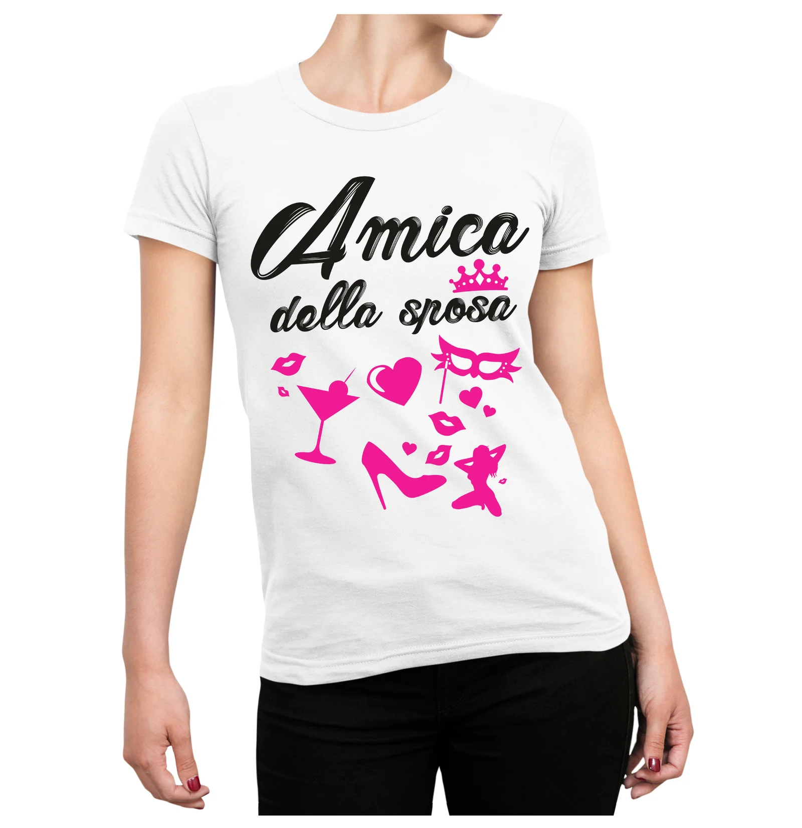 Tshirt Addio al nubilato Amica della Sposa – bride friend – hen party – maglietta divertente donna