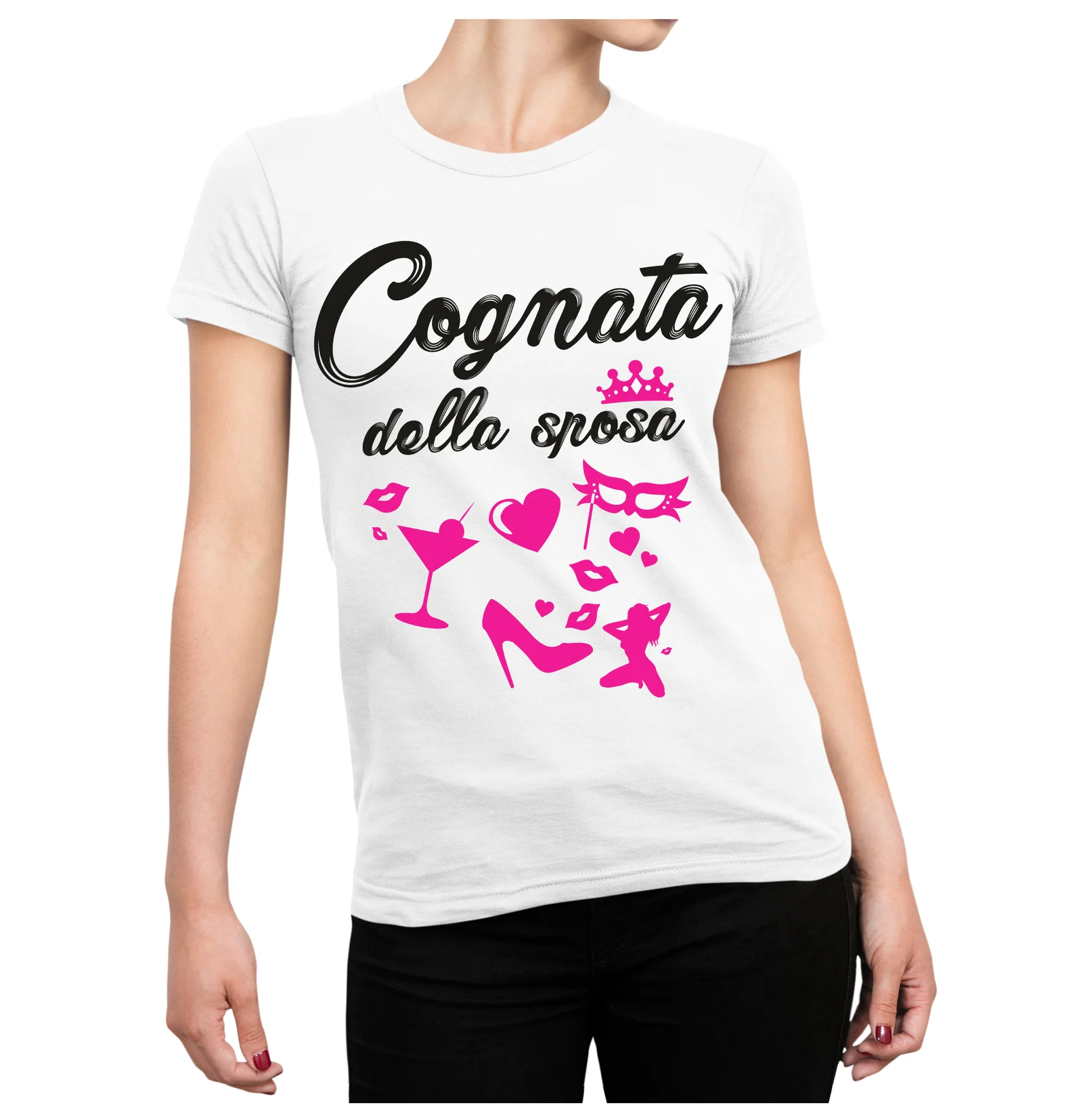 Tshirt Addio al nubilato Cognata della Sposa – bride sister-in-law – hen party – maglietta divertente donna