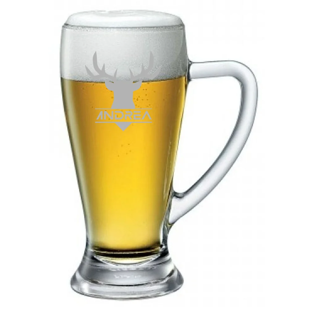 Boccale da Birra 38 cl PERSONALIZZABILE con nome Incisione Cervo – Idea regalo - immagine 3