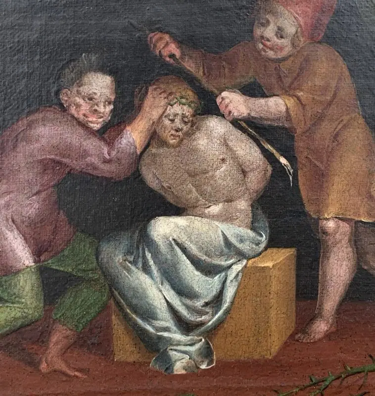 Pittore italiano (XVI sec.) – Cristo deriso. - immagine 5