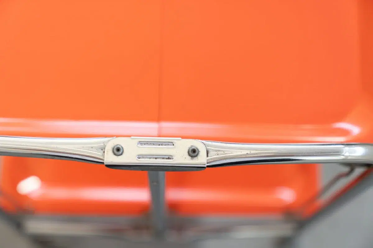 Carrello bar portavivande arancione, anni ’70 - immagine 3