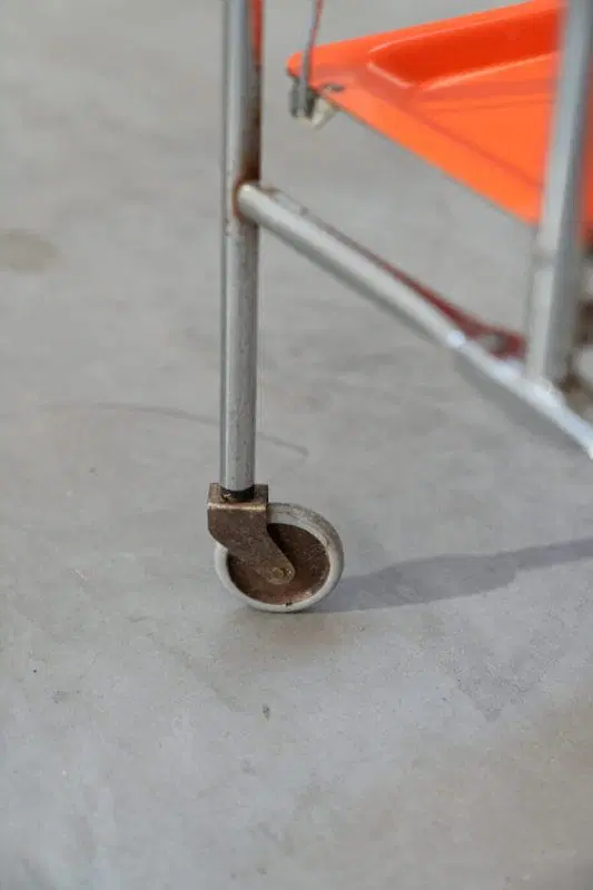 Carrello bar portavivande arancione, anni ’70 - immagine 7
