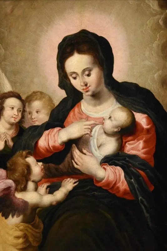 Madonna con Bambino e tre angeli, Hendrick van Balen (Anversa 1575 – 1632) bottega - immagine 5