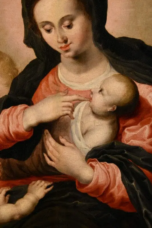 Madonna con Bambino e tre angeli, Hendrick van Balen (Anversa 1575 – 1632) bottega - immagine 8