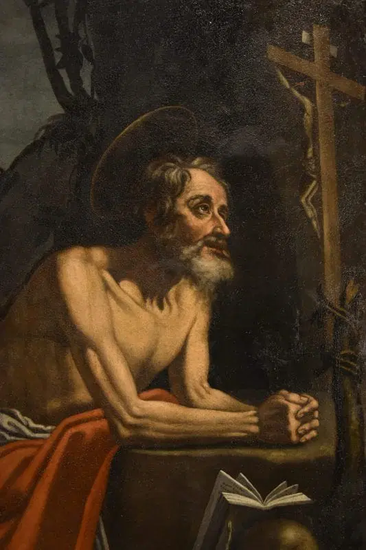 San Girolamo penitente nella grotta, Hendrick de Somer detto Enrico Fiammingo (Lokeren 1602 – Napoli 1655) - immagine 6