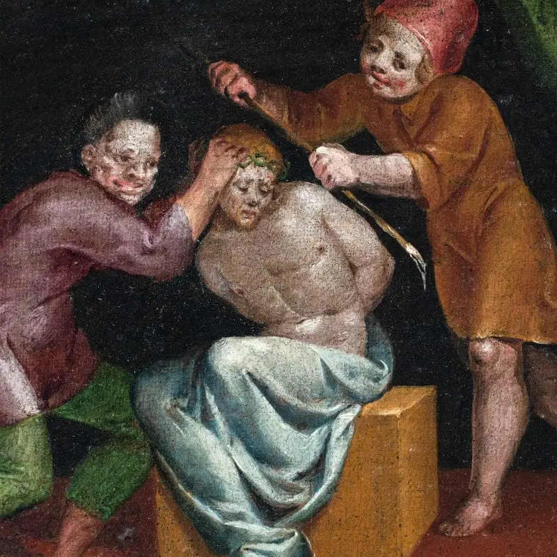 Pittore italiano (XVI sec.) – Cristo deriso. - immagine 2