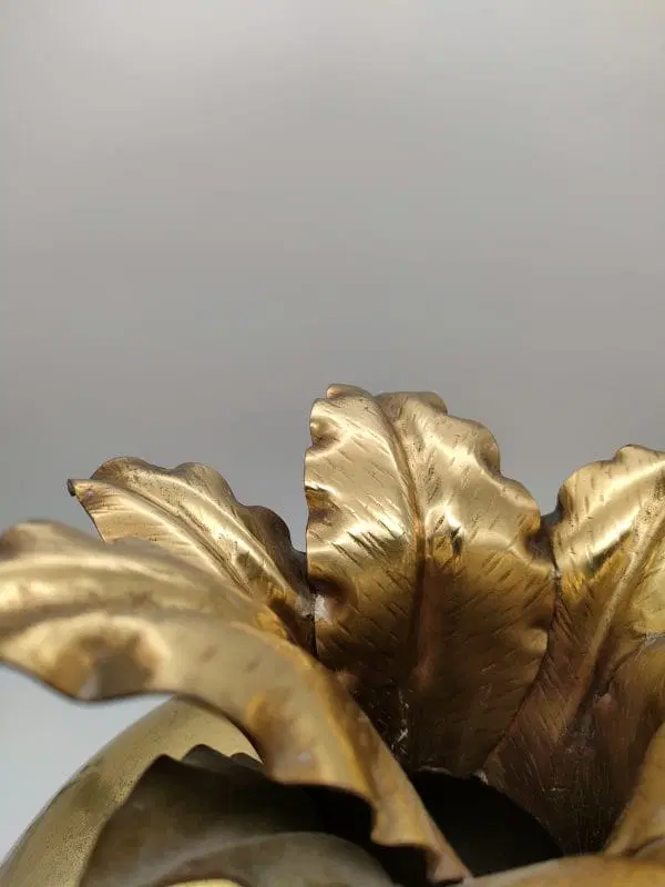 Raro vaso in ottone anni 70 designer Tommaso Barbi firmato - immagine 9