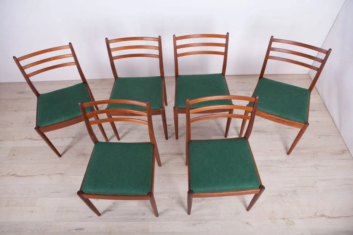 Fabric and Teak Dining Chairs by Victor Wilkins for G-Plan, 1960s, Set of 6 - immagine 3