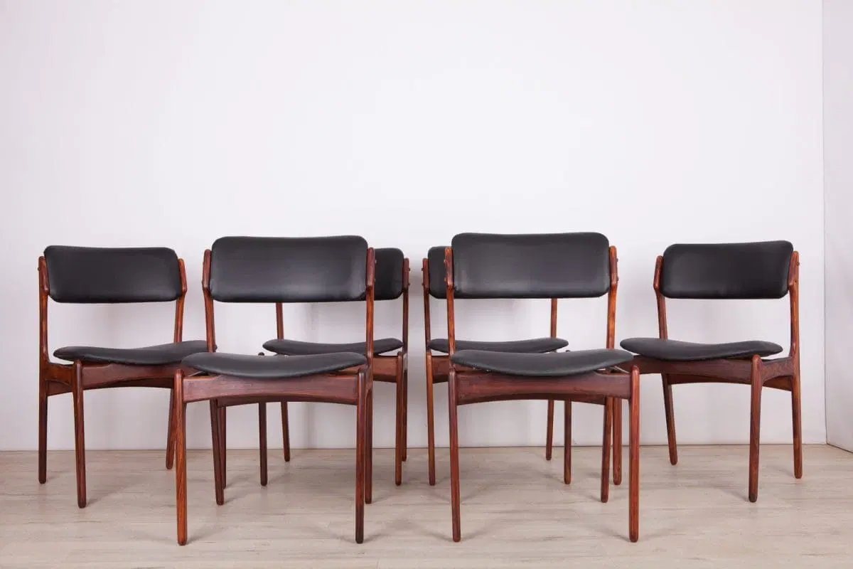 Model 49 Rosewood Dining Chair by Erik Buch for Odense Maskinsnedkeri, 1960 s, Set of 6 - immagine 2
