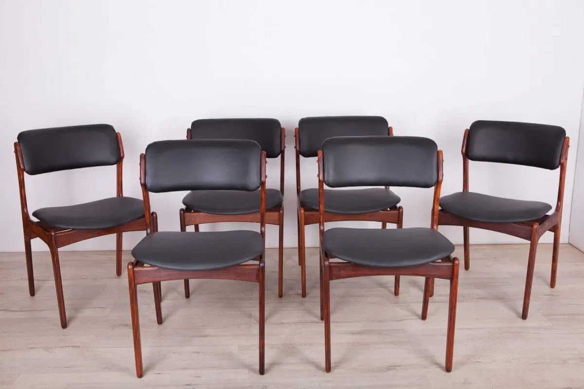 Model 49 Rosewood Dining Chair by Erik Buch for Odense Maskinsnedkeri, 1960 s, Set of 6