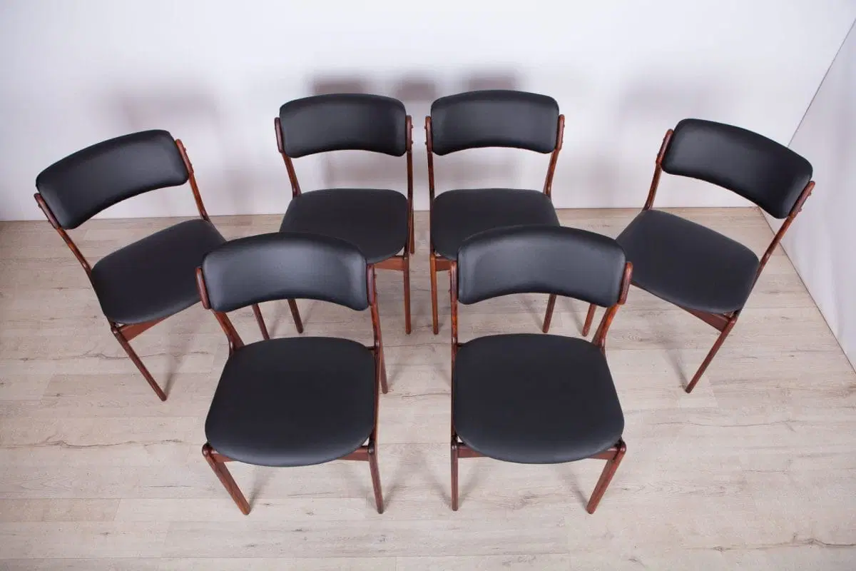 Model 49 Rosewood Dining Chair by Erik Buch for Odense Maskinsnedkeri, 1960 s, Set of 6 - immagine 3