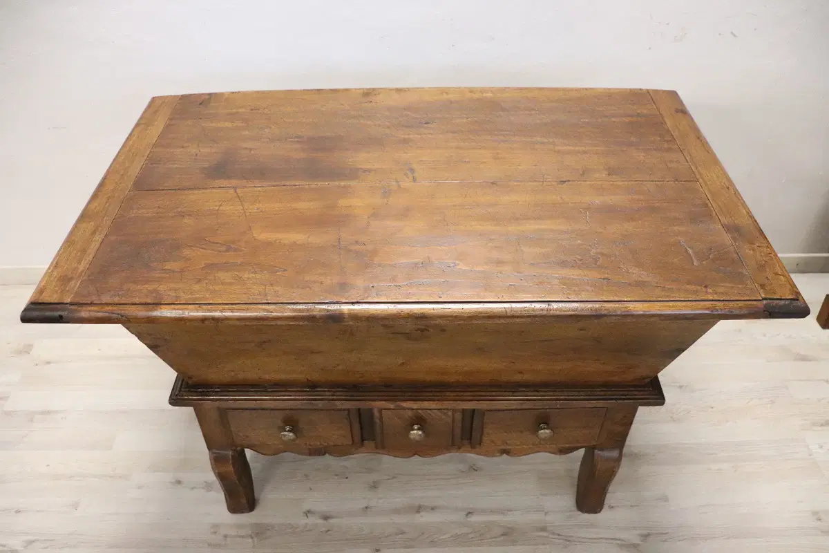 Antica madia in pioppo massello restaurata, secolo XIX - immagine 2