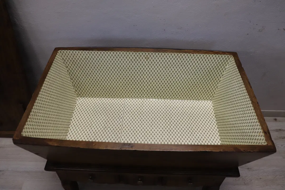 Antica madia in pioppo massello restaurata, secolo XIX - immagine 9