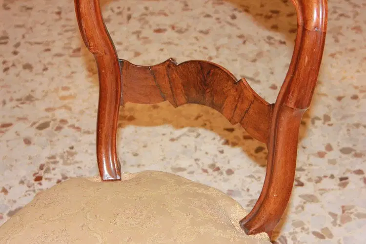 Gruppo di 6 sedie Luigi Filippo Francesi in Legno di Noce Fiammato - immagine 5