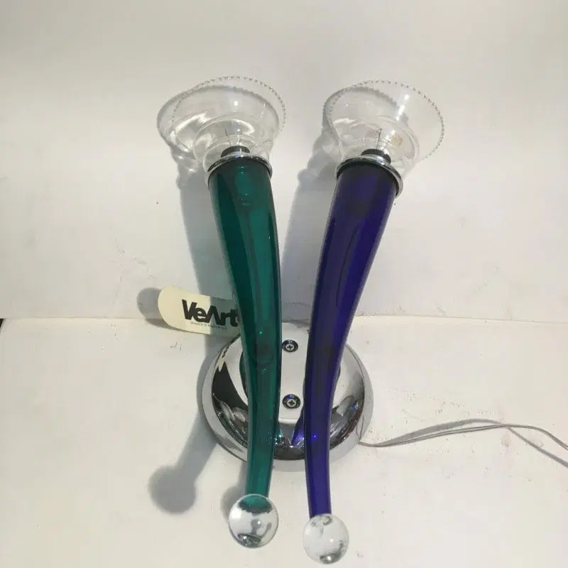 Applique singola – lampada da parete VeArt vetreria artistica Murano 1980 doppio - immagine 3