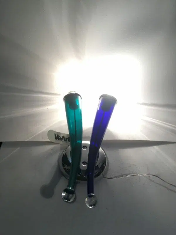 Applique singola – lampada da parete VeArt vetreria artistica Murano 1980 doppio - immagine 4