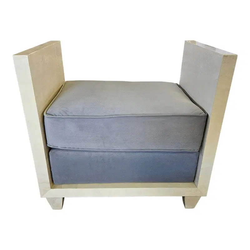 Pouf in pergamena vintage