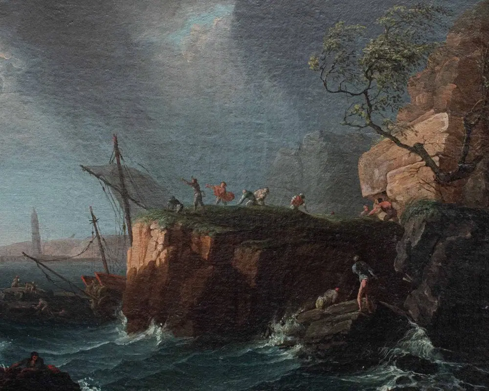 Francesco Fidanza (Roma, 1747- Milano, 1819) Marina in Tempesta - immagine 3