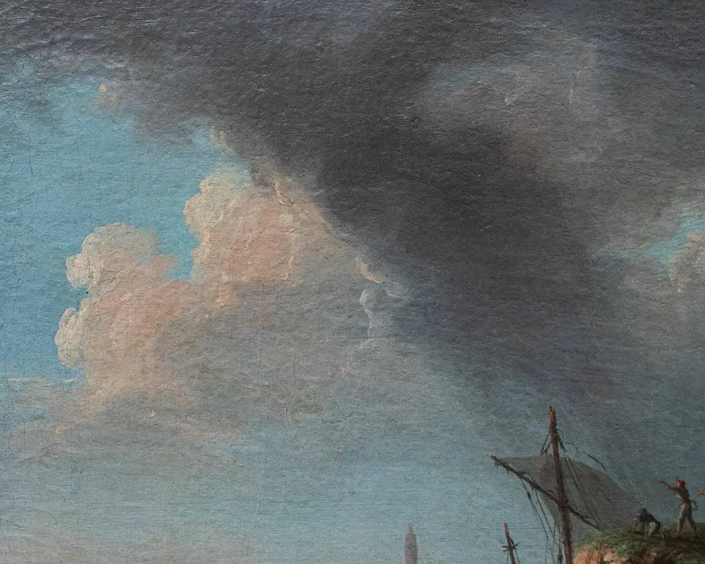 Francesco Fidanza (Roma, 1747- Milano, 1819) Marina in Tempesta - immagine 2