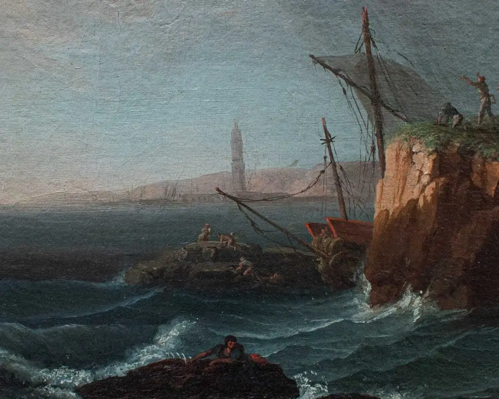 Francesco Fidanza (Roma, 1747- Milano, 1819) Marina in Tempesta - immagine 7