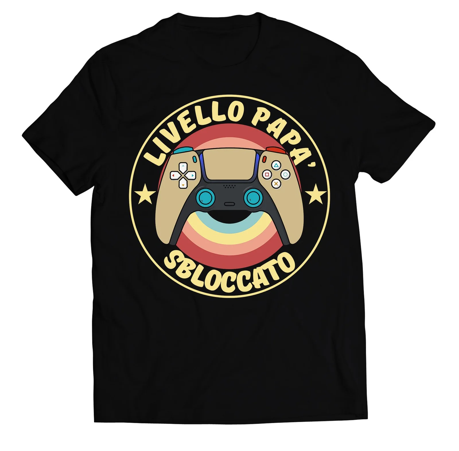 Maglietta Papà T-Shirt Festa del Papà Livello Papà Sbloccato Gamer regalo papà