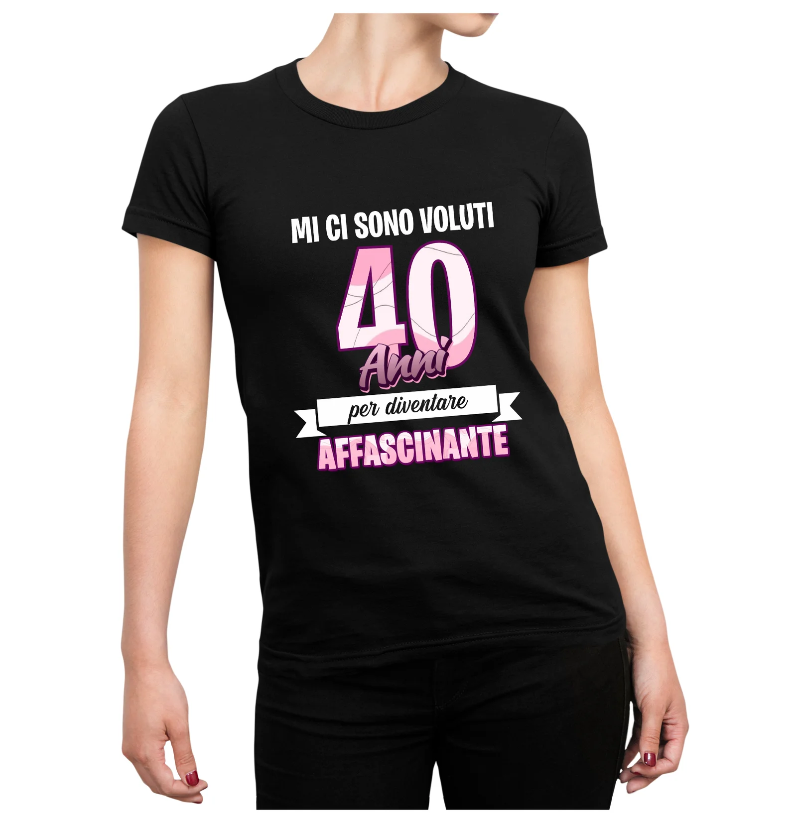 Tshirt Compleanno 40 Anni Donna Mi ci sono Voluti 40 Anni per diventare affascinante Idea Regalo maglietta divertente
