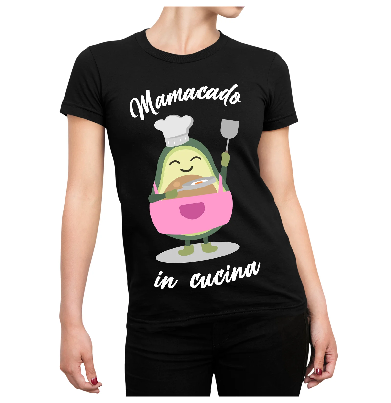 Tshirt Gravidanza Mamacado in Cucina Avocado divertente carino – Idea Regalo divertente
